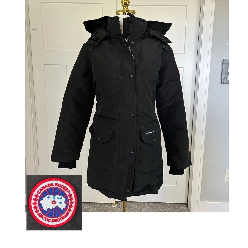 Canada Goose Trillium Parka Fusion Fit Womens S Black Down Coat 4660MA